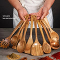 10 4 piece wooden kitchen utensil set natural wooden spoons