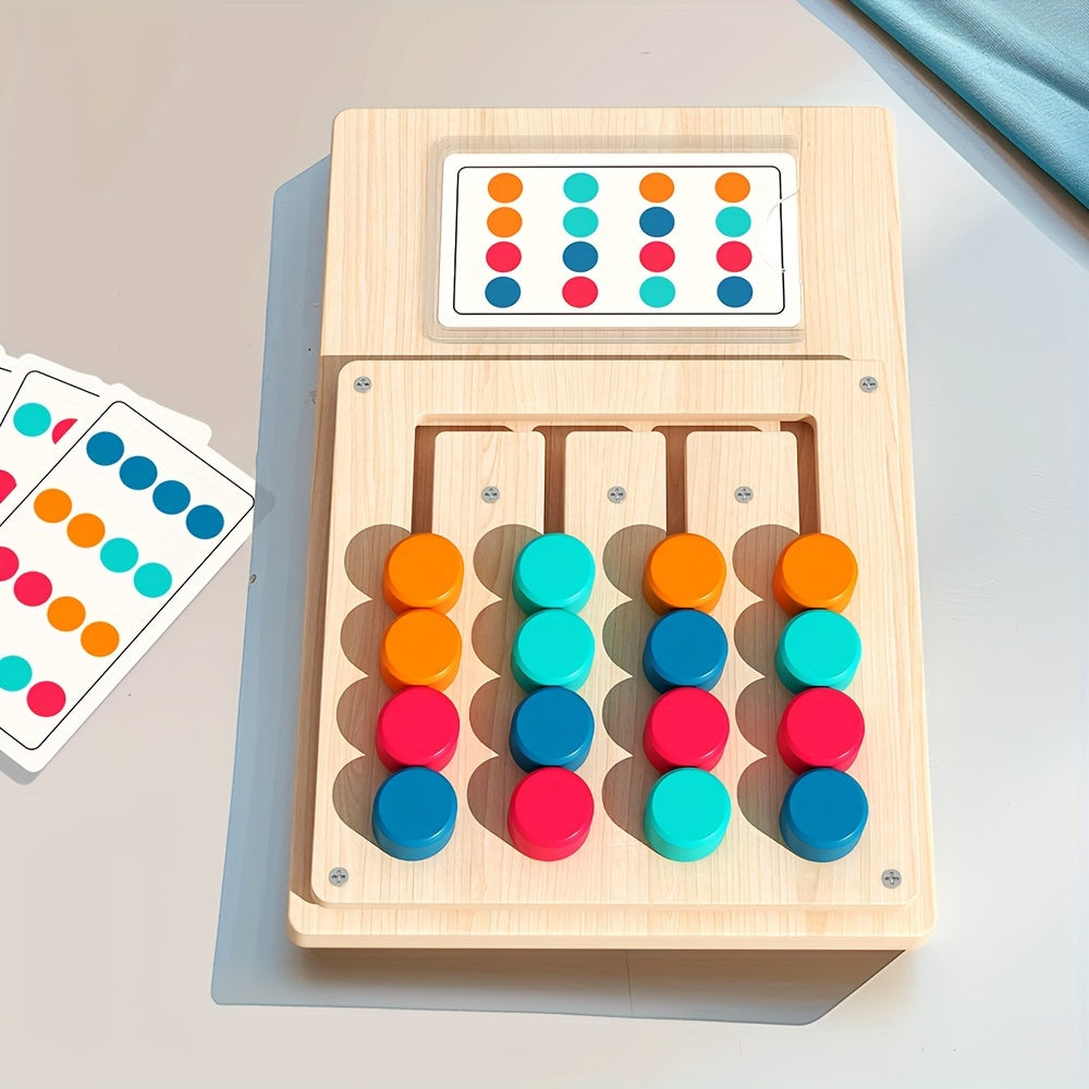 wooden color puzzle enhance   focus hand eye