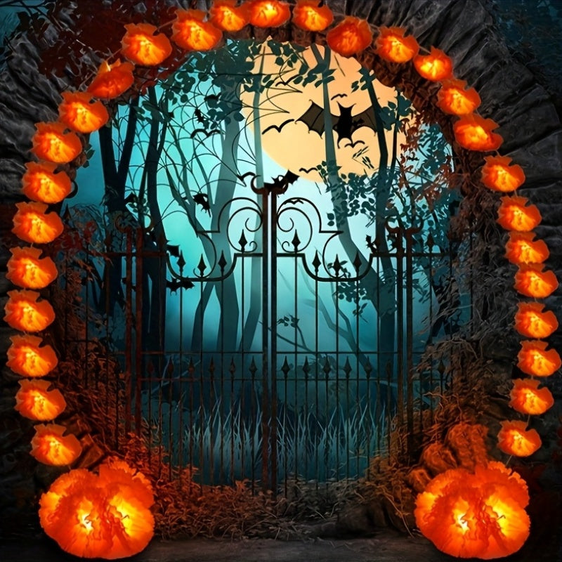1 string orange marigold wreath string lights suitable