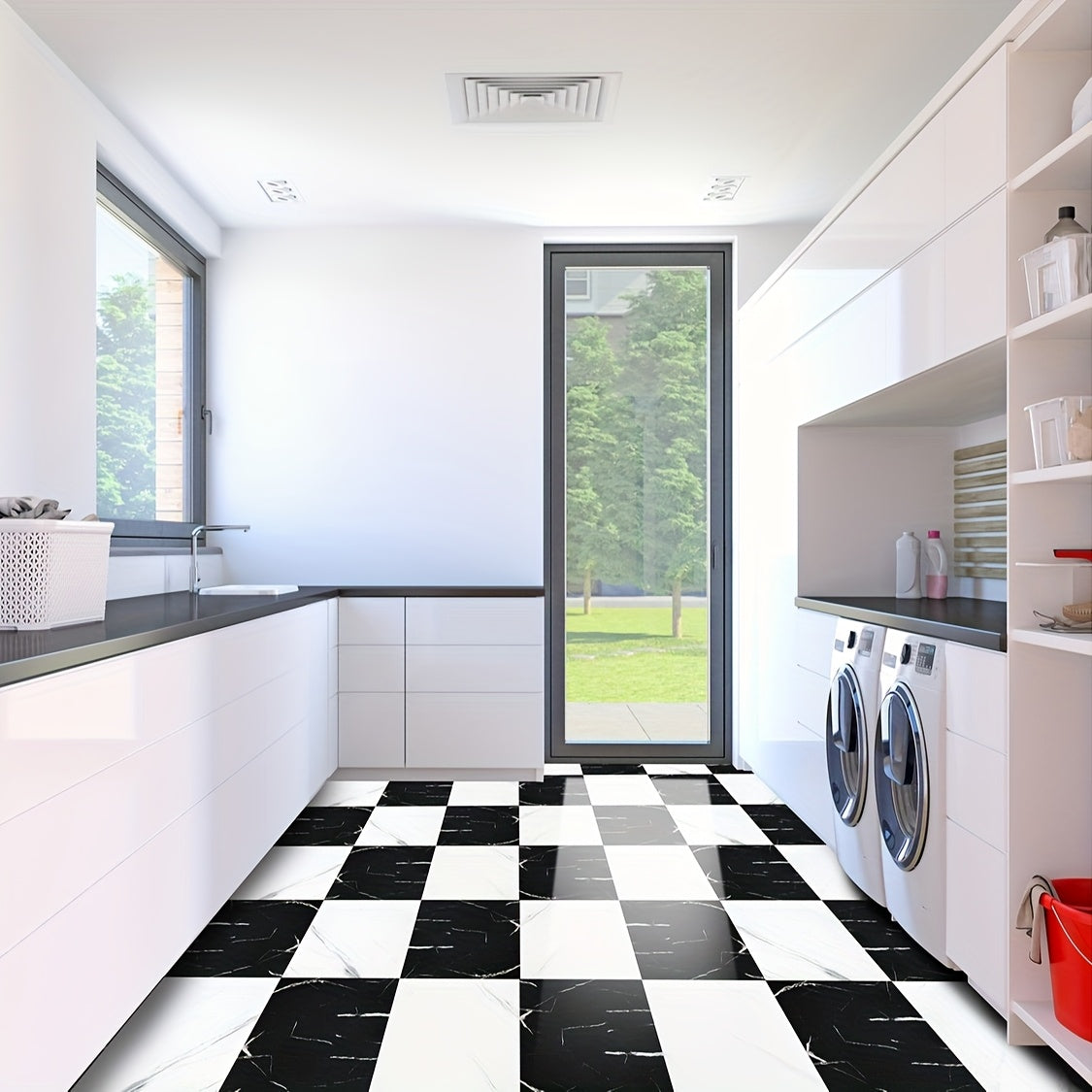 50pcs peel stick floor tiles 12 x 12 floor tiles peel stick