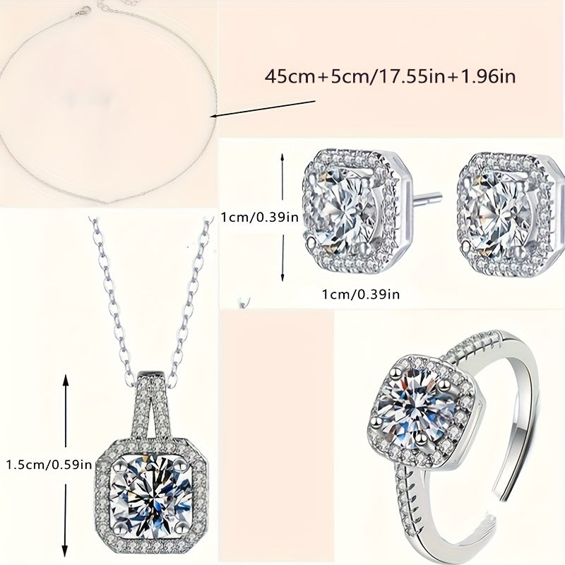 4pcs commemorative fashion shining earrings pendant necklace