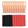 10pcs heavy duty copper battery lugs 3 1 heat shrink tubing