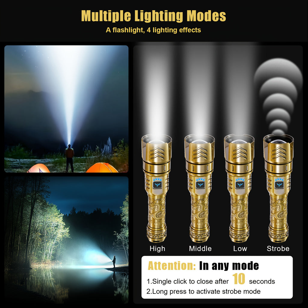 skyfire led high brightness   pattern flashlight