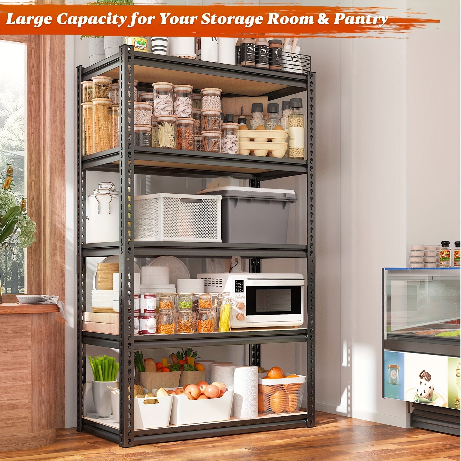 reibll 72 heavy duty garage shelving 5 tier adjustable