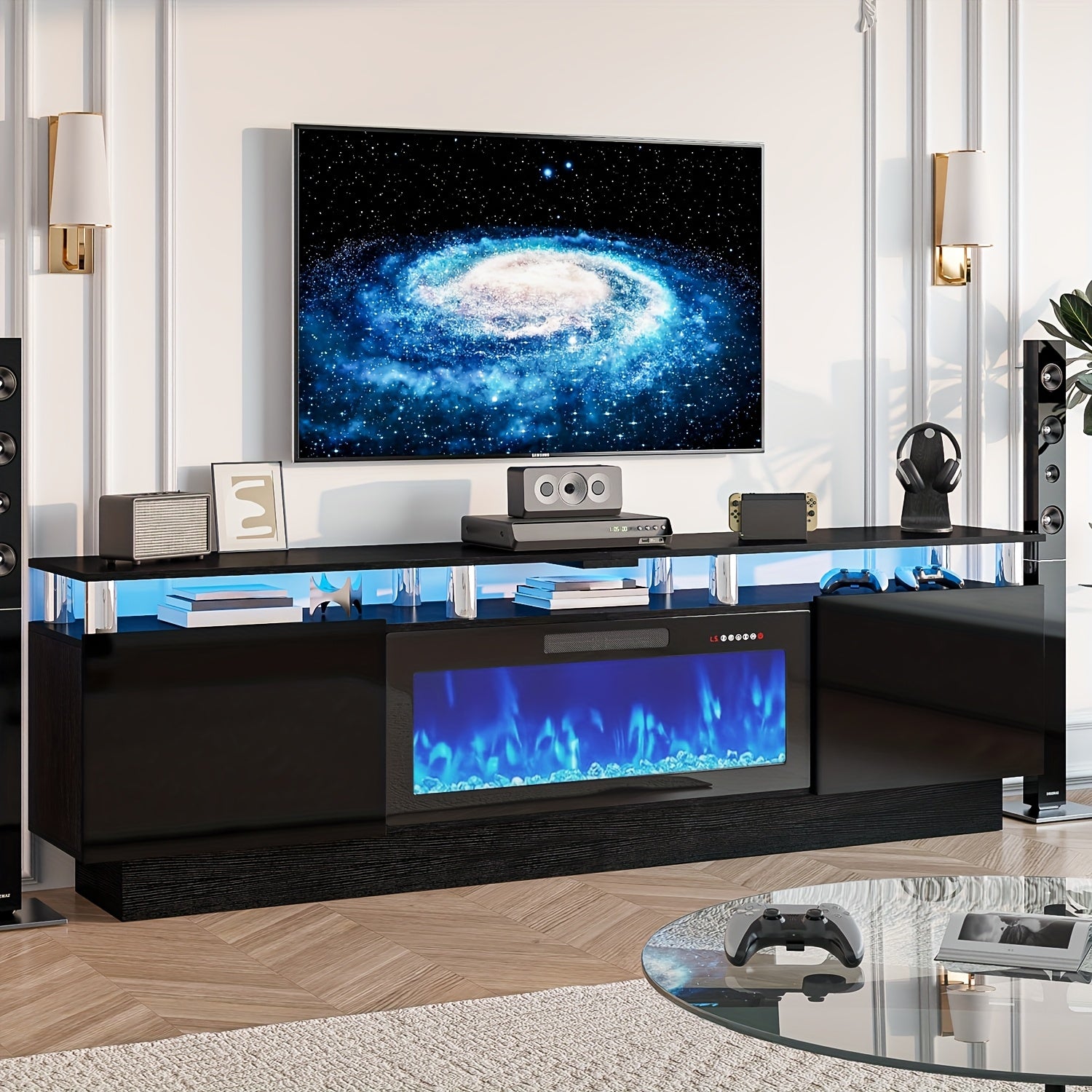 80 fireplace tv stand 36 fireplace 2 tier 80 led