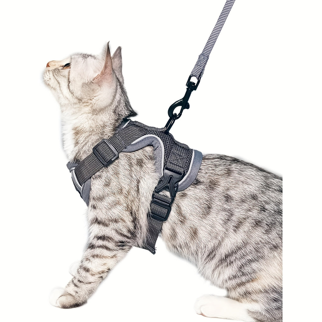 cat harness leash walking escape proof soft adjustable vest