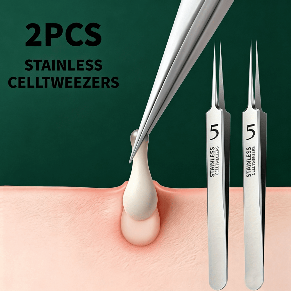 2pcs professional precision ultra fine tip blackhead
