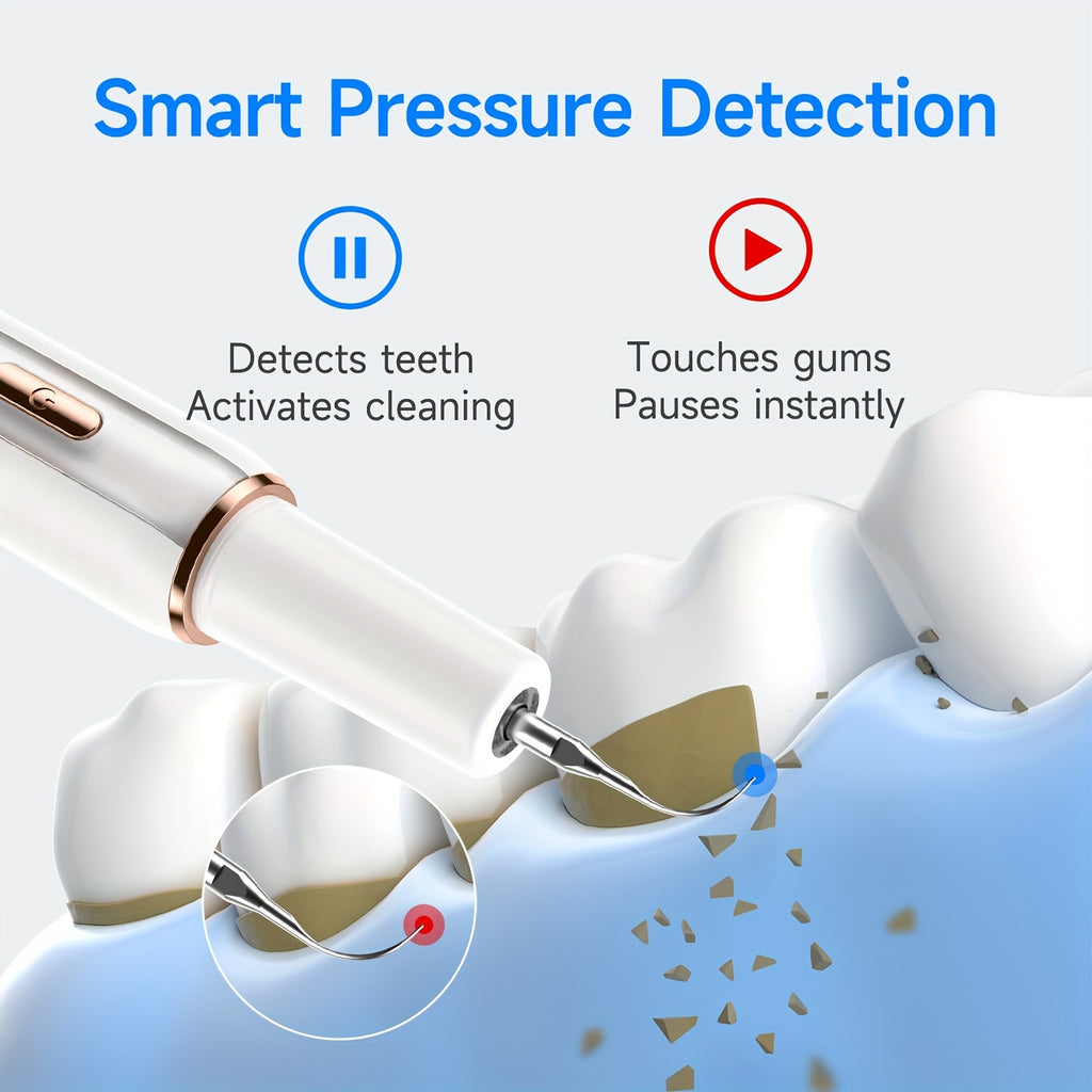 electric teeth cleaner with led light, interdental plaque remover, 5 cleaning   & 2 replacement heads - -   device for s, travel & home use, oral irrigator-like function (no required) | Free Shipping On Items Shipped From Temu | Temu