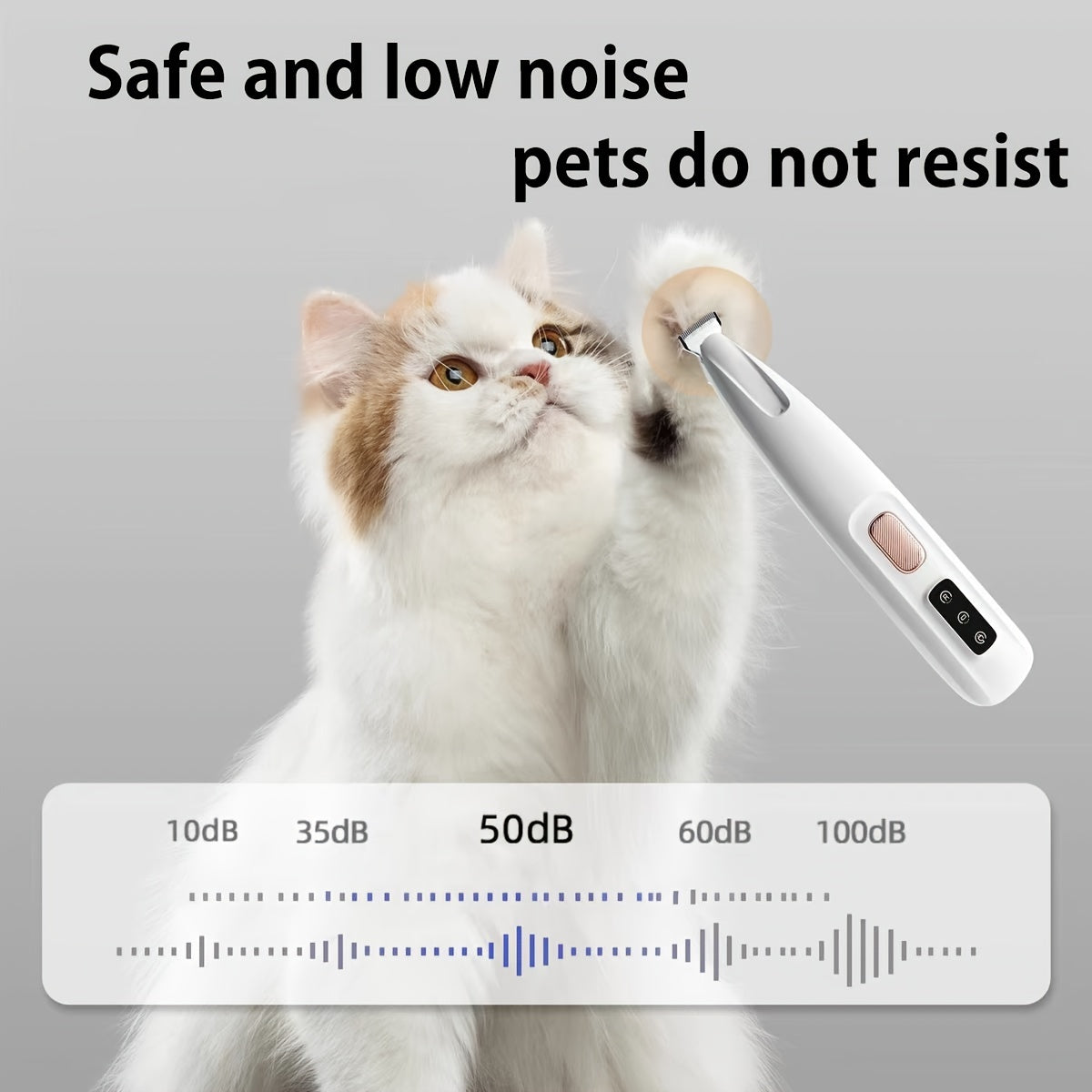 1 pet grooming electric clipper usb rechargeable led light