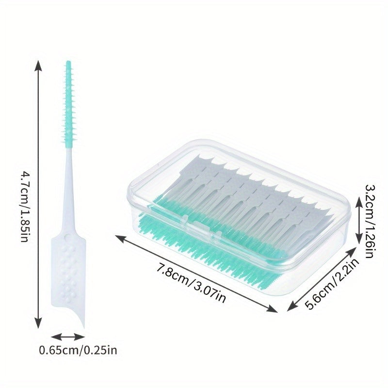 100 packs stylish   mini floss brush mint floss stick