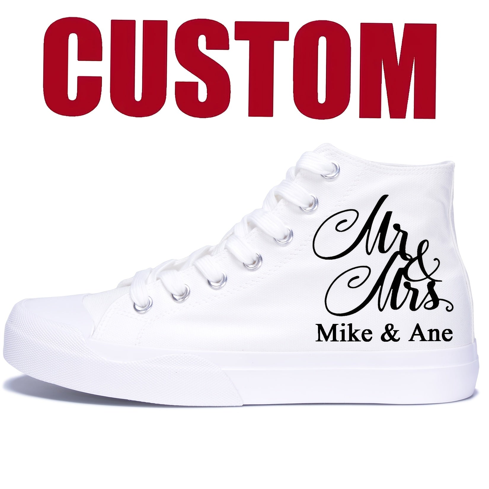 mens custom high top canvas sneakers a full print design