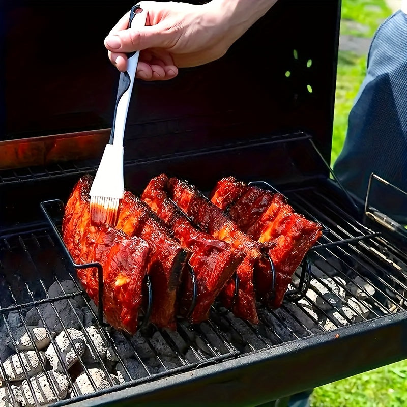 1pc heavy duty iron bbq grill basket steak rack non stick