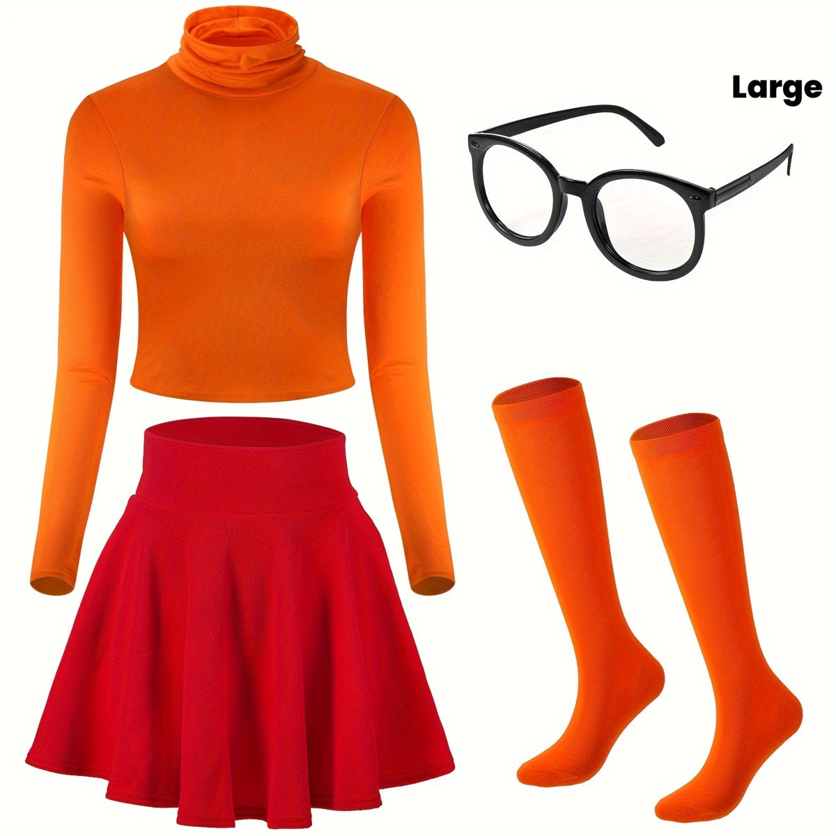 women complete retro costume turtleneck   outfit