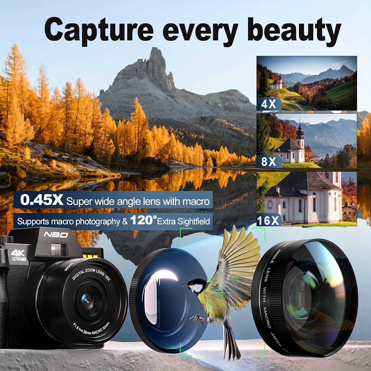 digital cameras photography 4k 48mp   vlogging
