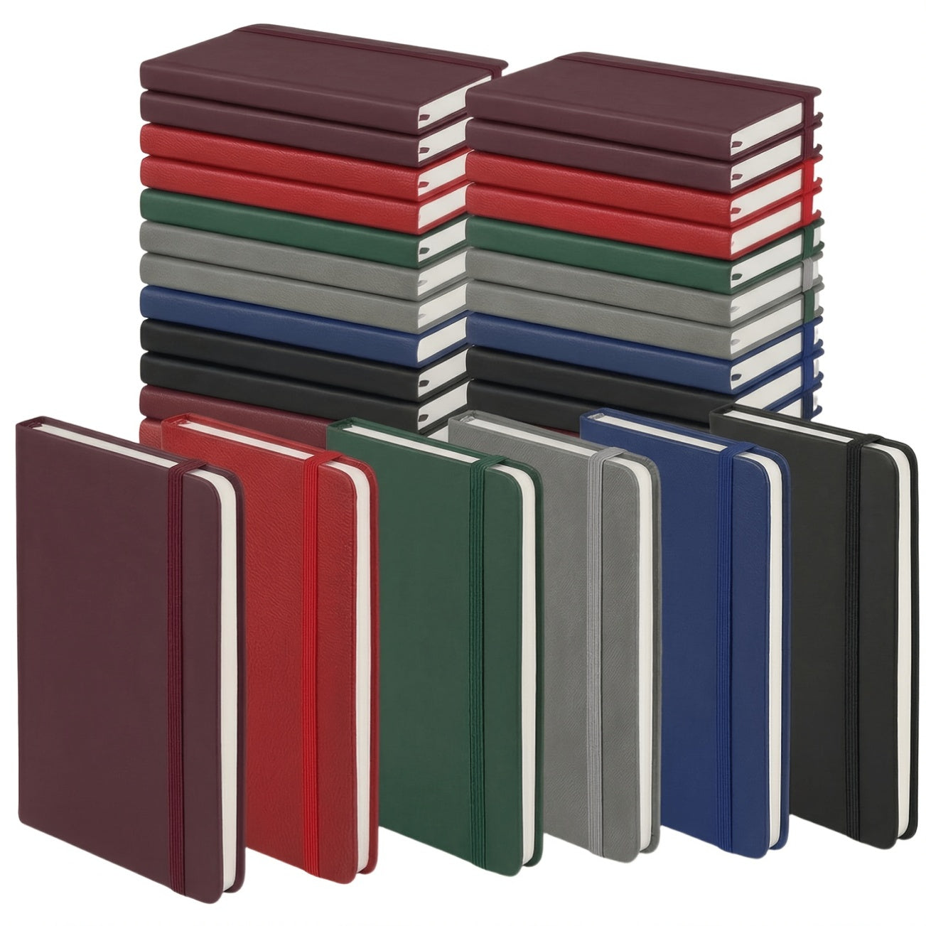 set  6 pu leather bound journals featuring 160 pages