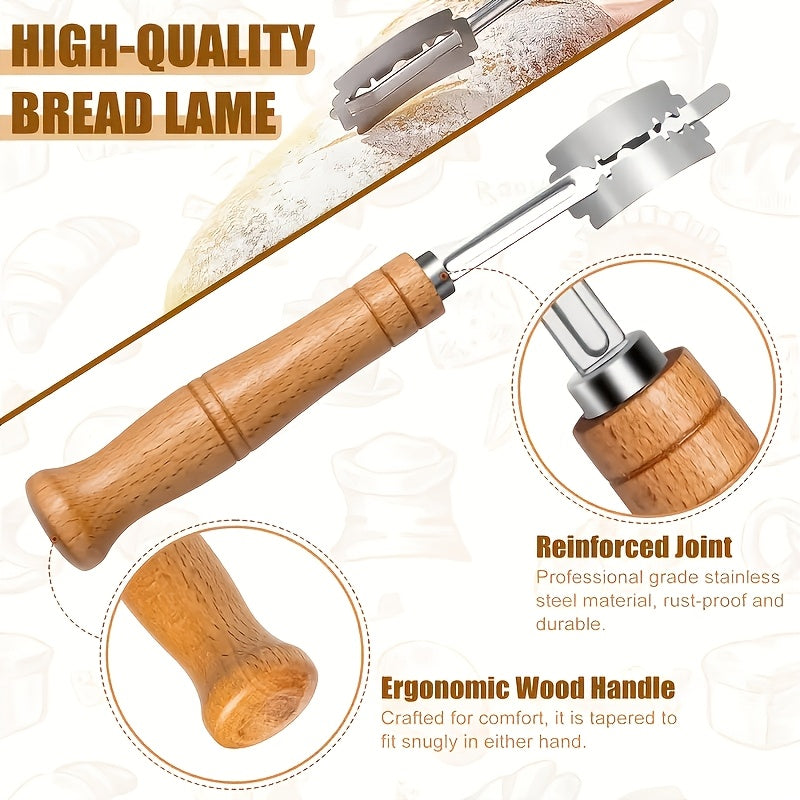 10pcs bread baking kit stainless steel danish dough whisk