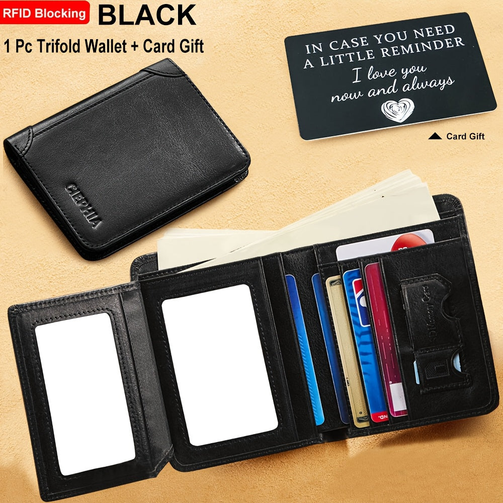rfid leather wallet fathers day gifts men rfid blocking