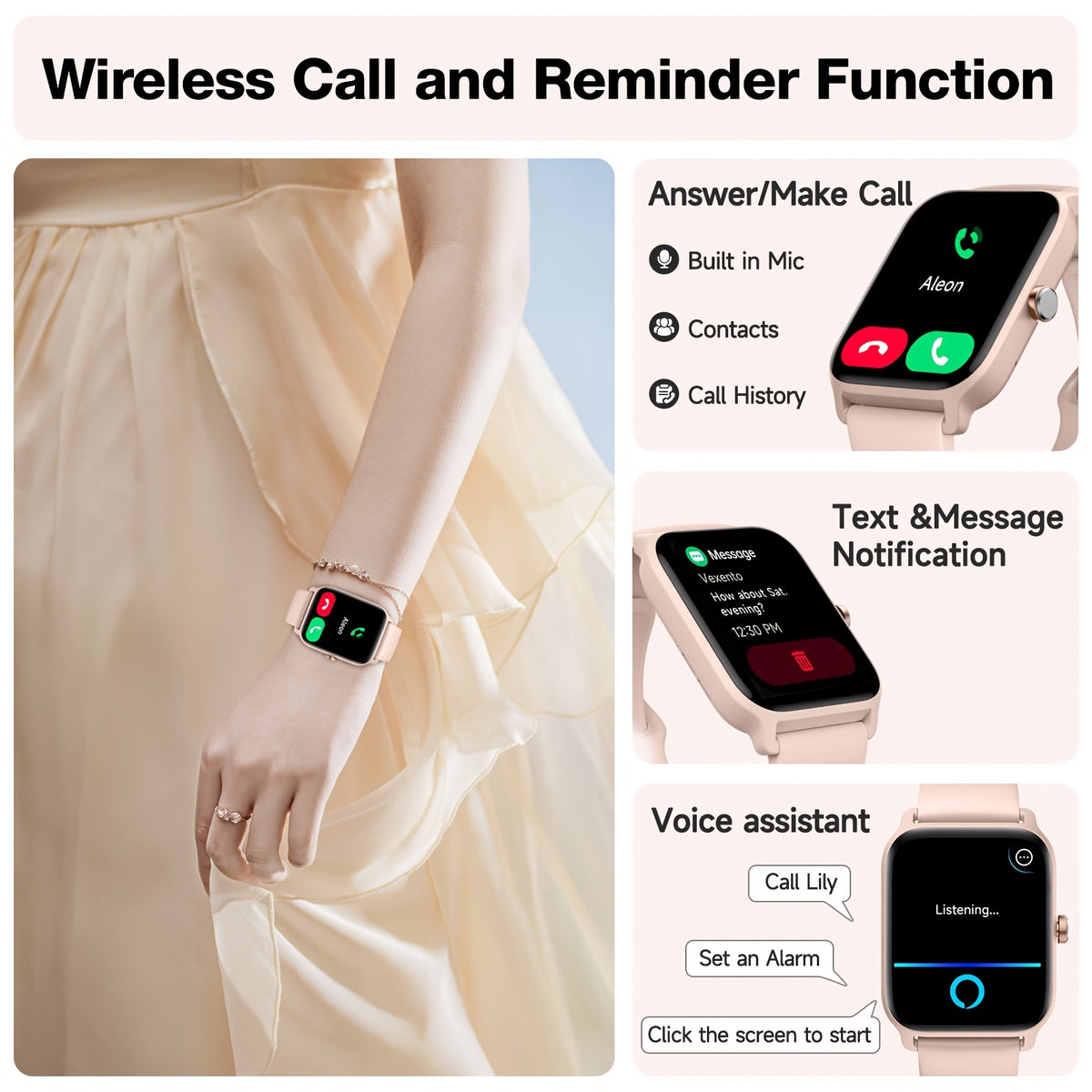 mothers day gift   womens smart watch mens wireless