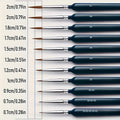 11 micro brushes durable small yellow wolf brush suitable