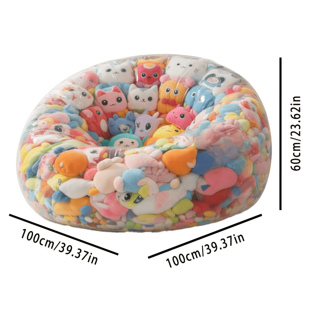 1pc large capacity transparent doll storage bag zipper