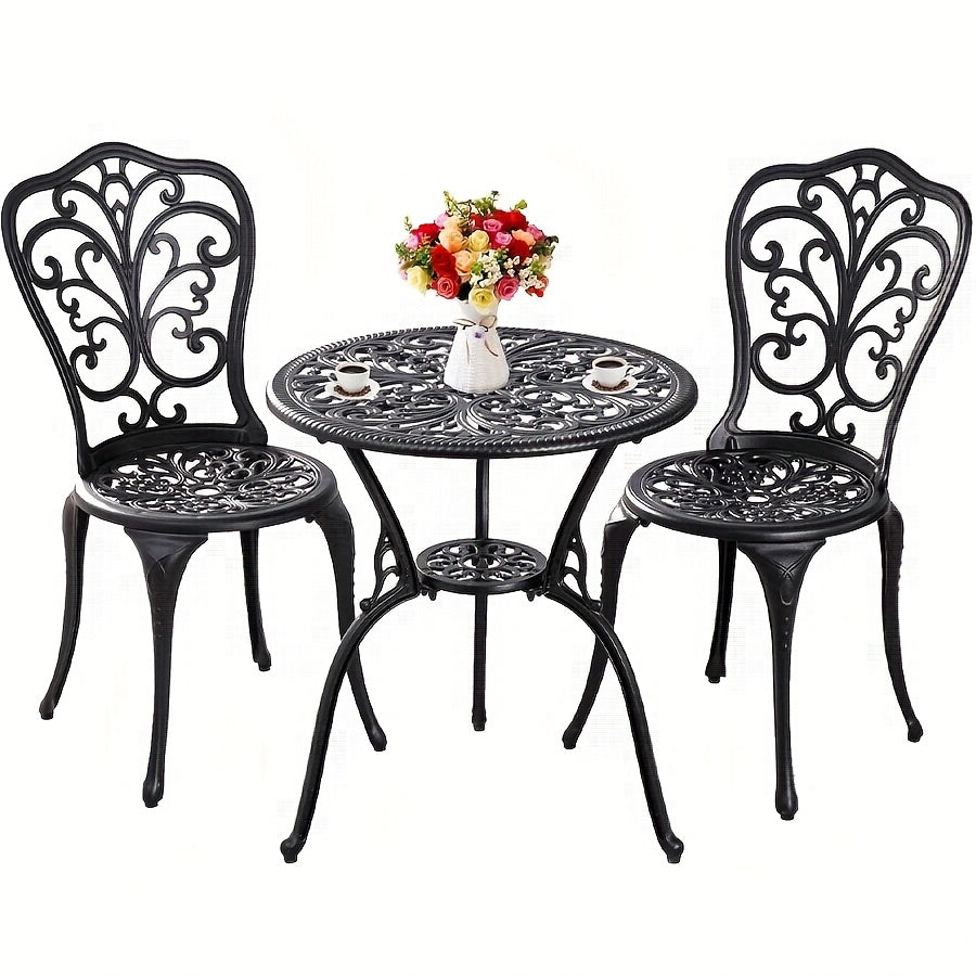 set 3pcs outdoor cast aluminum outdoor bistro