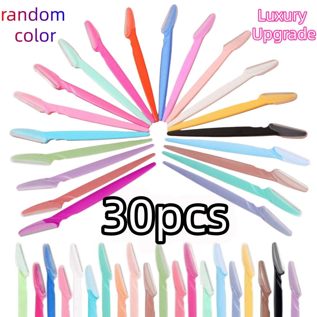 30pcs facial razors random colors premium stainless steel