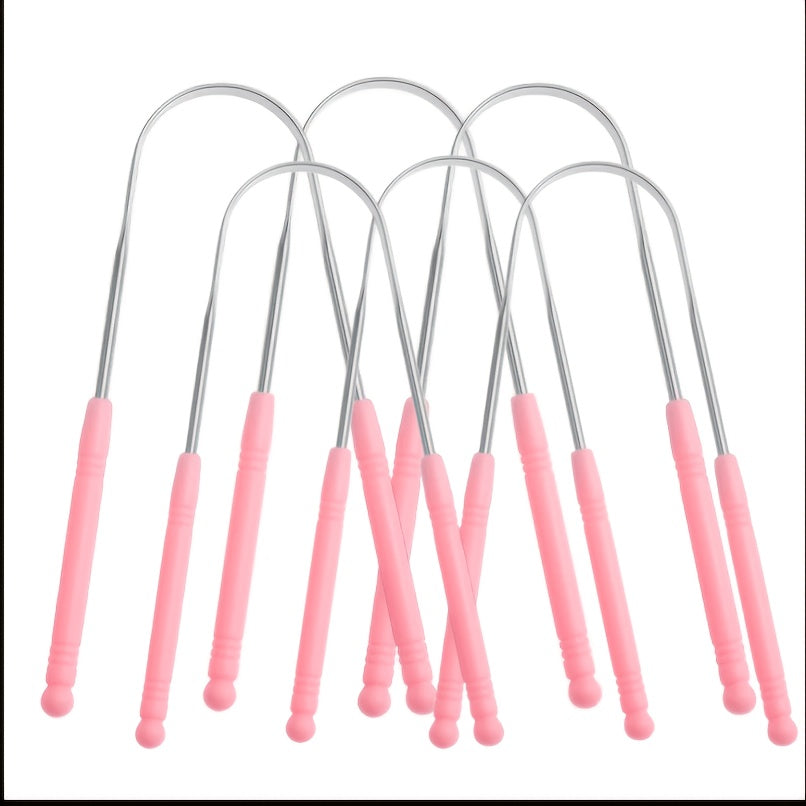 3 6 pack tongue scrapers stainless steel tongue cleaners