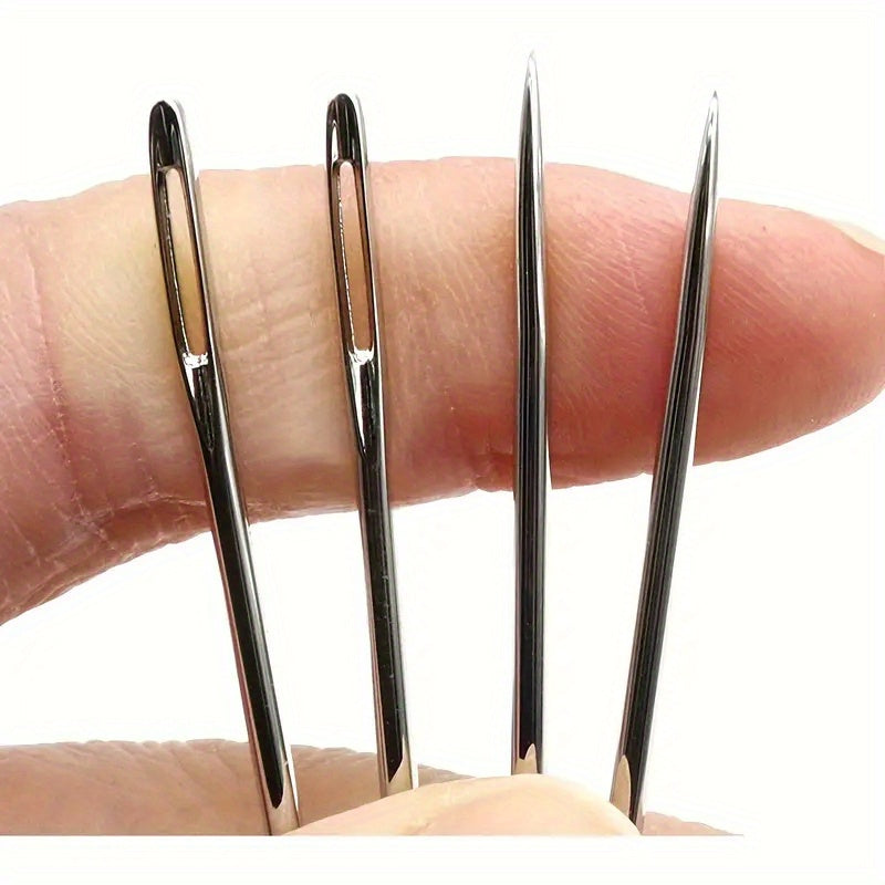 25pcs large eye sewing needles seniors stainless steel