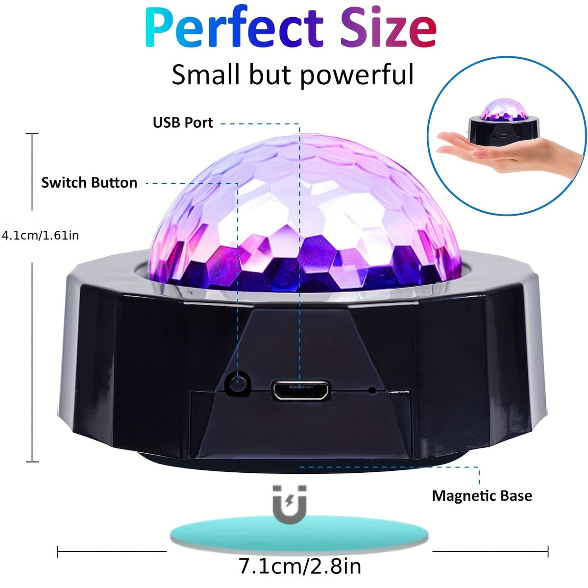 disco light party multicolor mini disco ball light