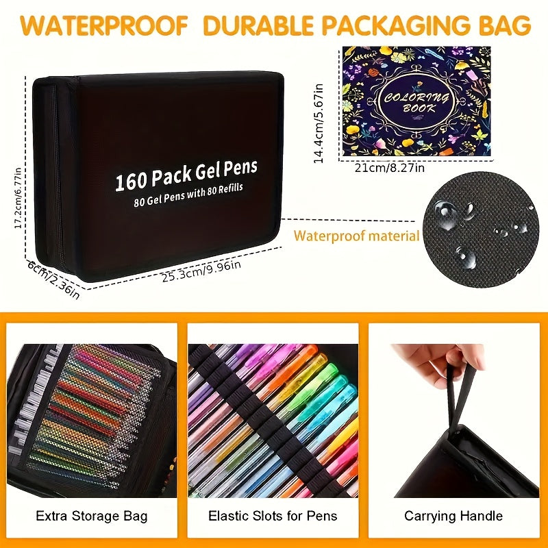 colorful gel pen set 160 colorful gel pen set 80 gel pens 80