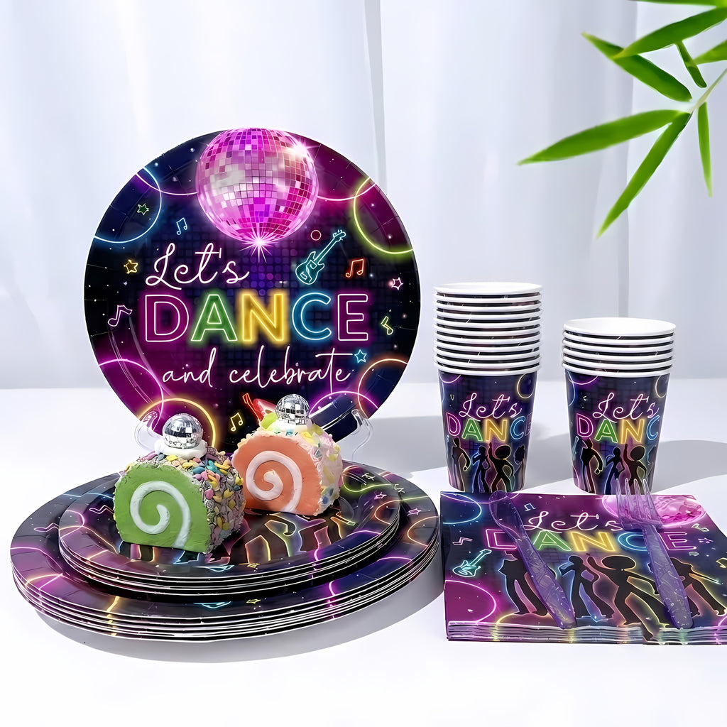 120pcs pcs retro disco party tableware set suitable 20
