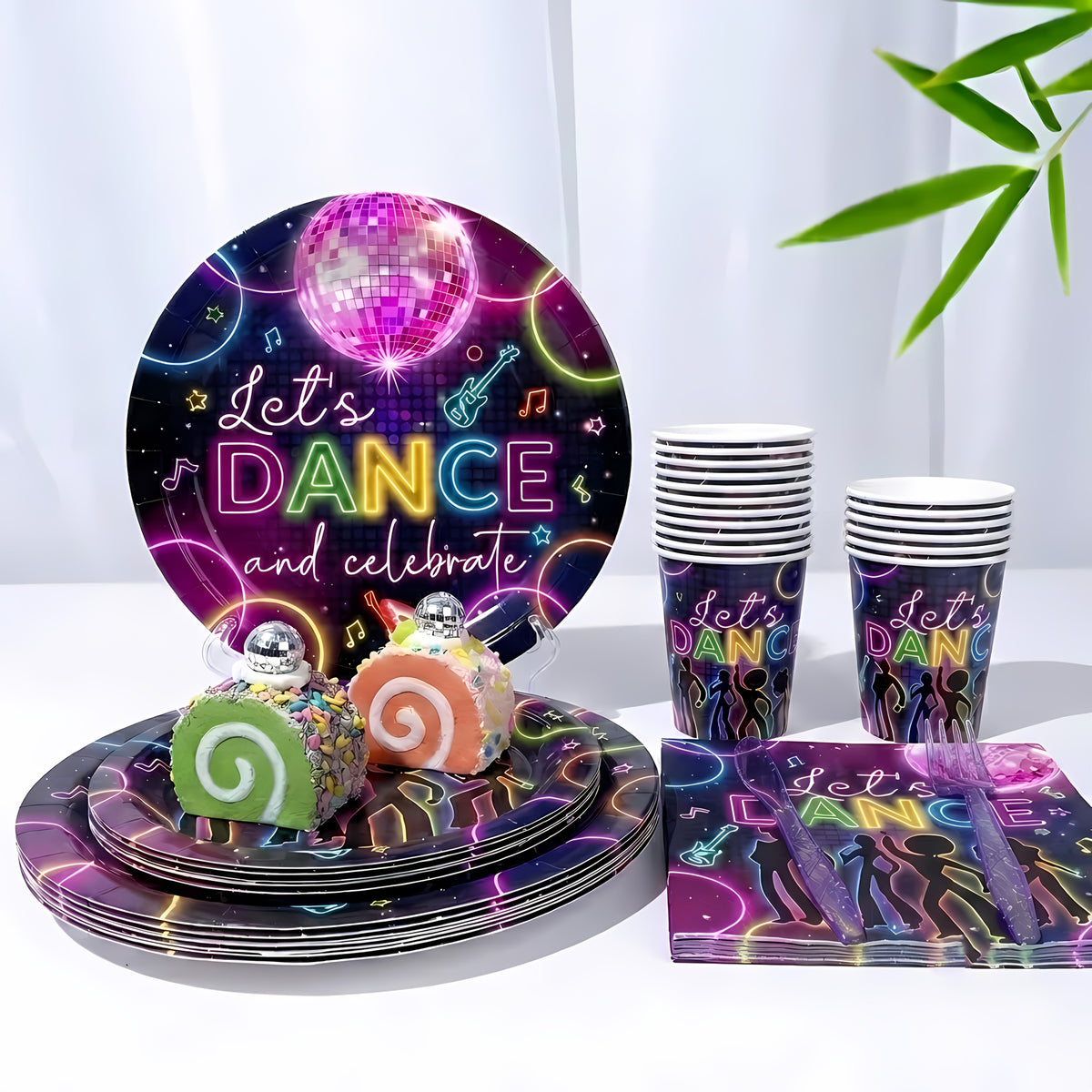 120pcs pcs retro disco party tableware set suitable 20