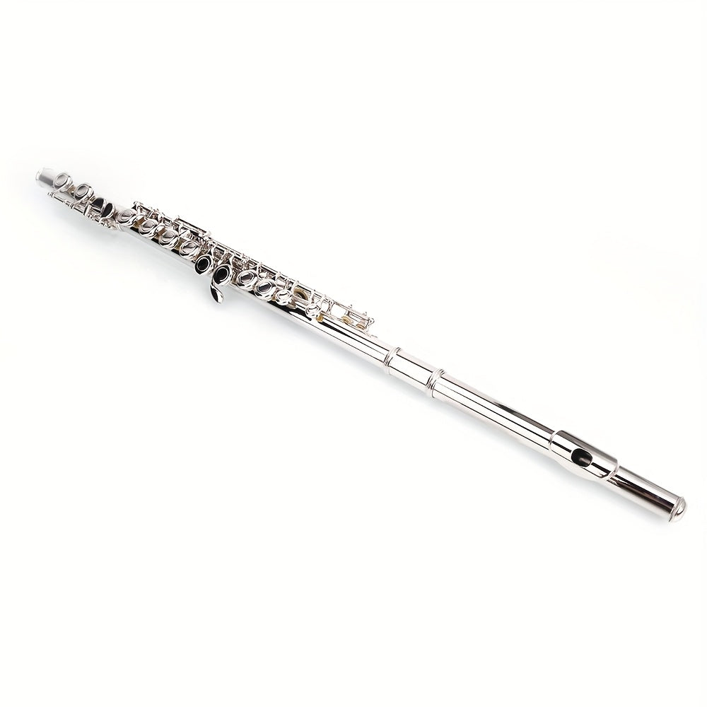 nickel plated c closed hole 16 key concert band flute in