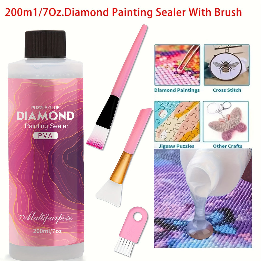 diamond painting sealer 60ml 200ml brush polyvinyl alcohol
