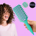 1pc hair brush curly hair brush vented shaping defining