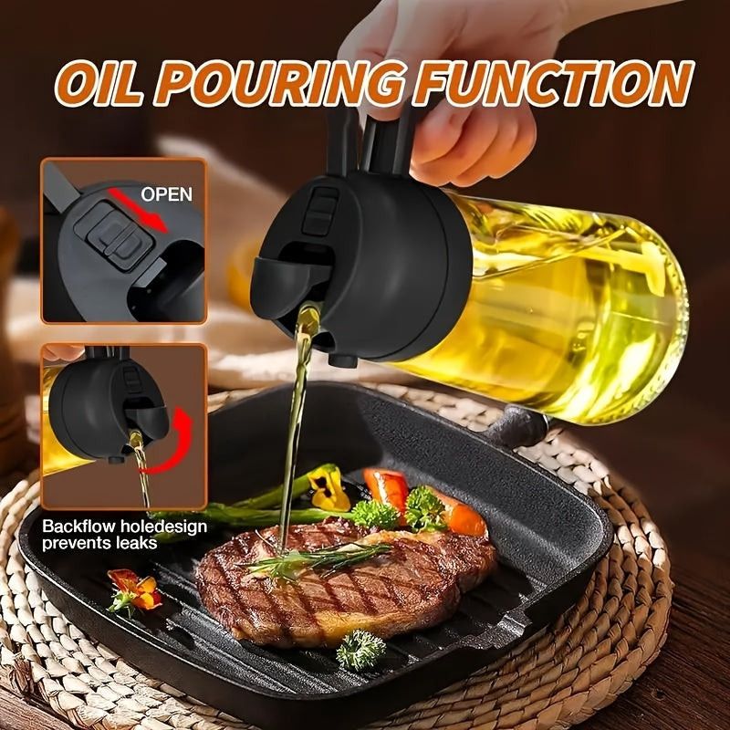 16oz glass oil sprayer 470ml olive oil sprayer 2 in 1