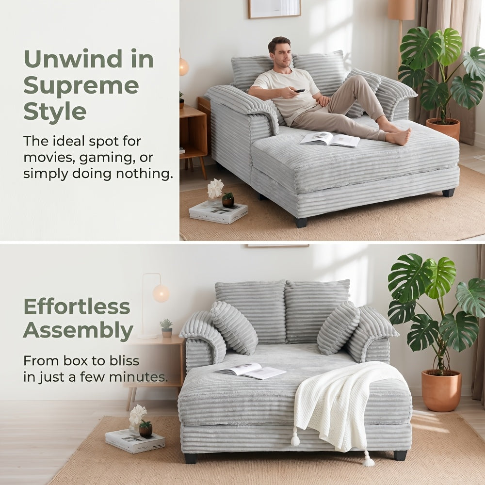 56 oversized corduroy sofa bed recliner sleeper