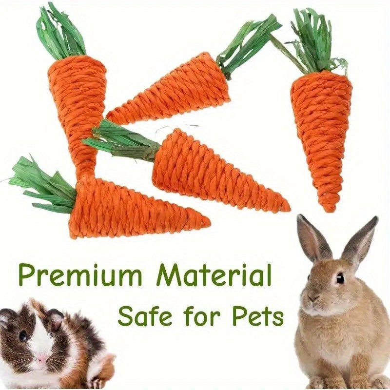 5pcs carrot chew toys durable small animal chew toys dental