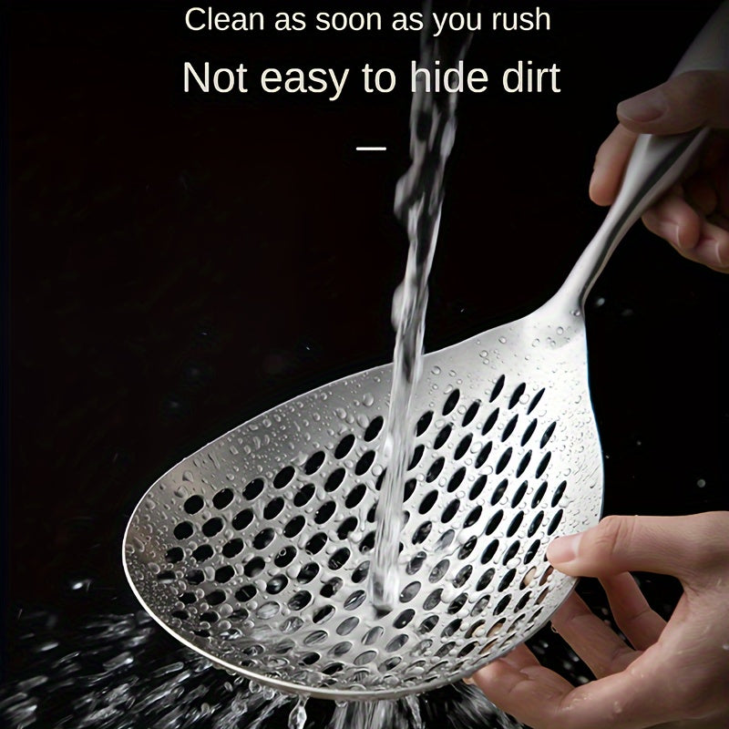 large stainless steel colander skimmer durable kitchen