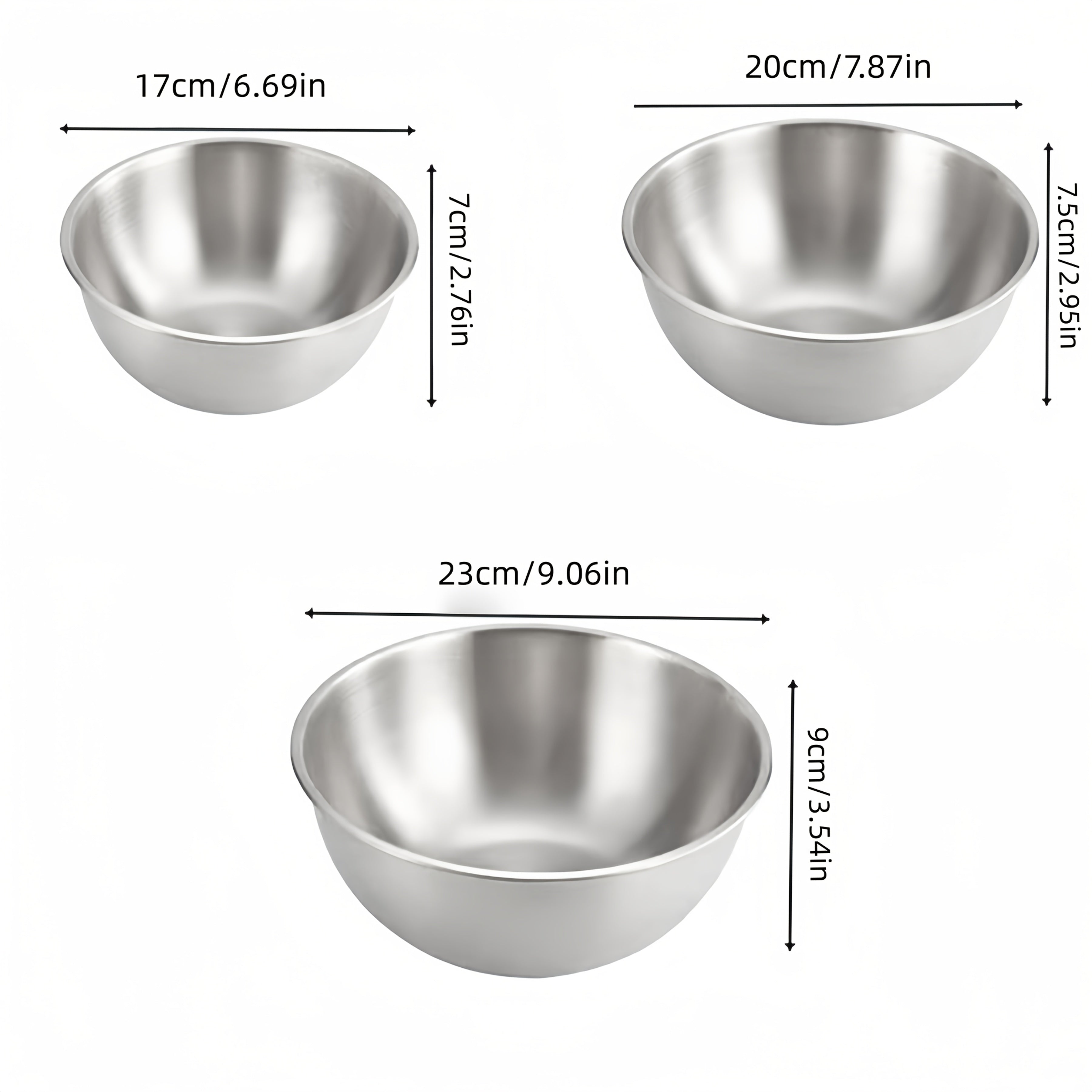 4pcs 17 20 23 25cm multifunctional kitchen stainless steel