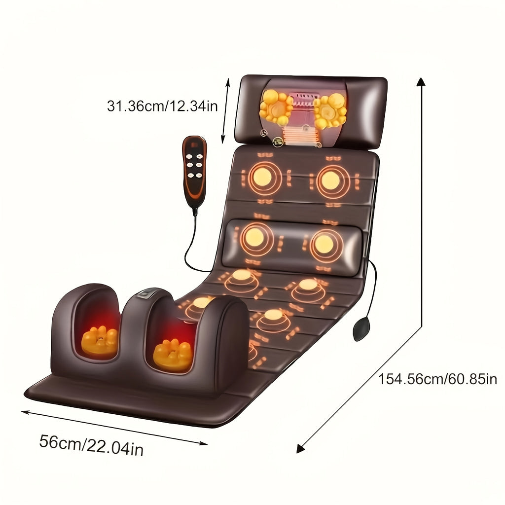 1 set large brown full body heating massagers 2 styles pu