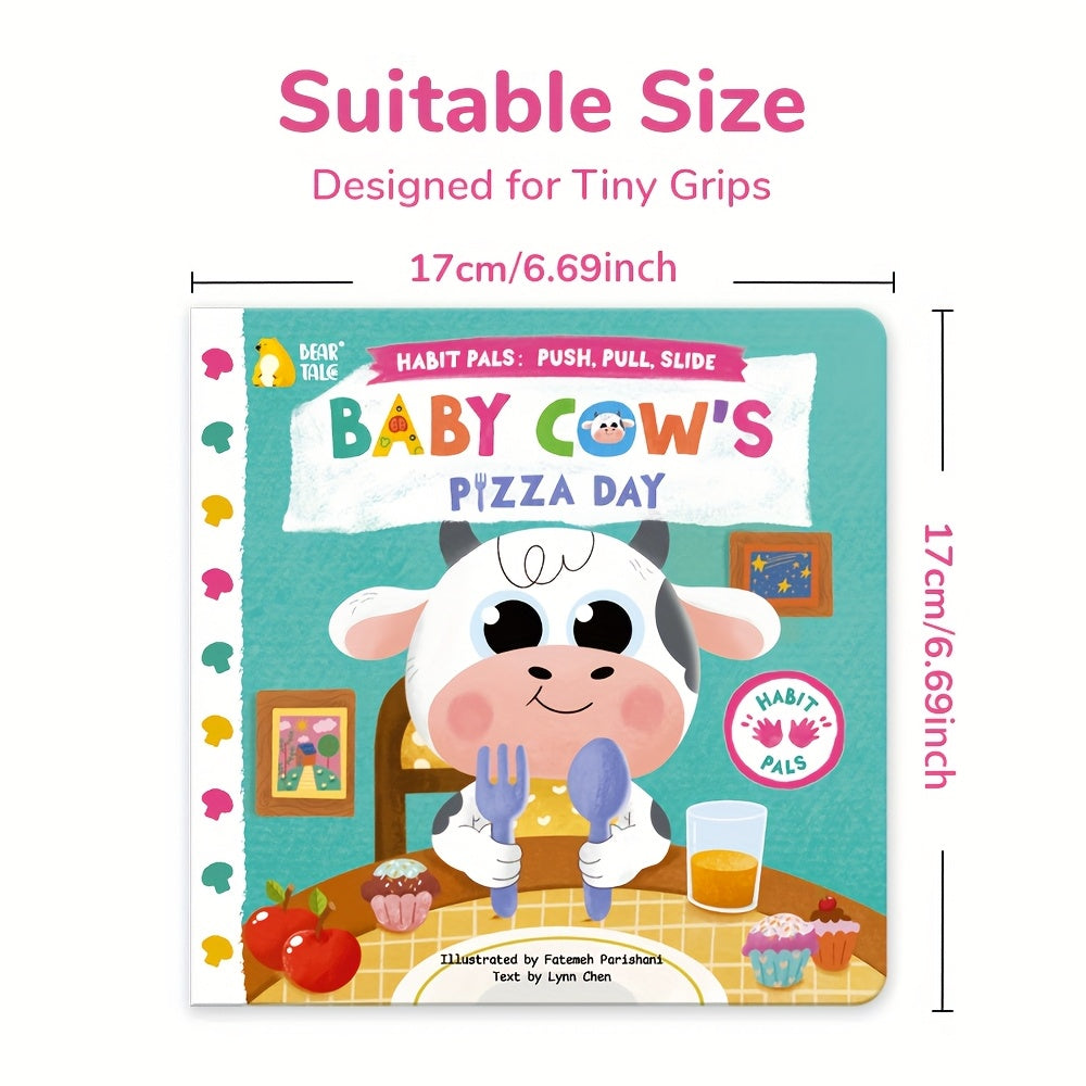 baby cows pizza party push pull books busy book preschool