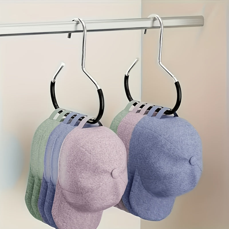 5pcs stainless steel hat hanger organizer non slip round