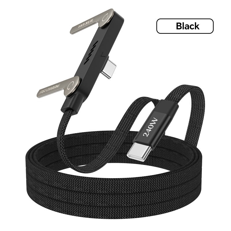 240w fast charging folding data cable built in bracket type