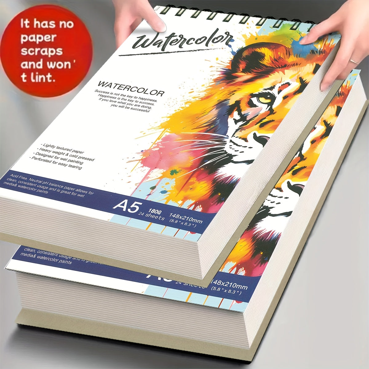 large spiral bound watercolor sketchbook a5 size high