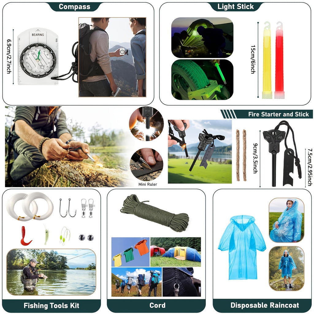 272pcs survival gear equipment fire starter