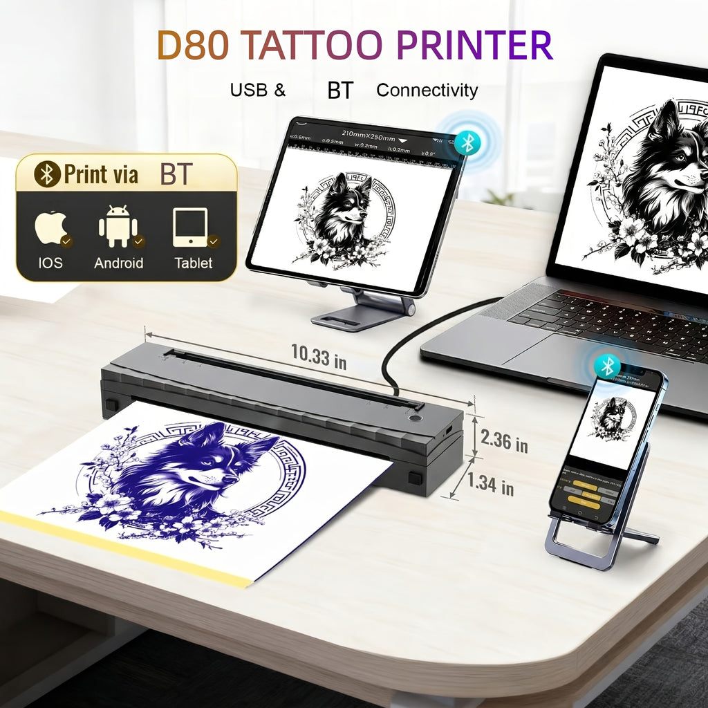 2026 new inkless a4 thermal printer document printer tattoo