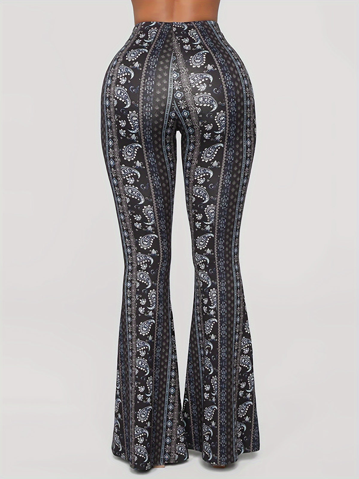 paisley   casual flared pants   high waisted taboo