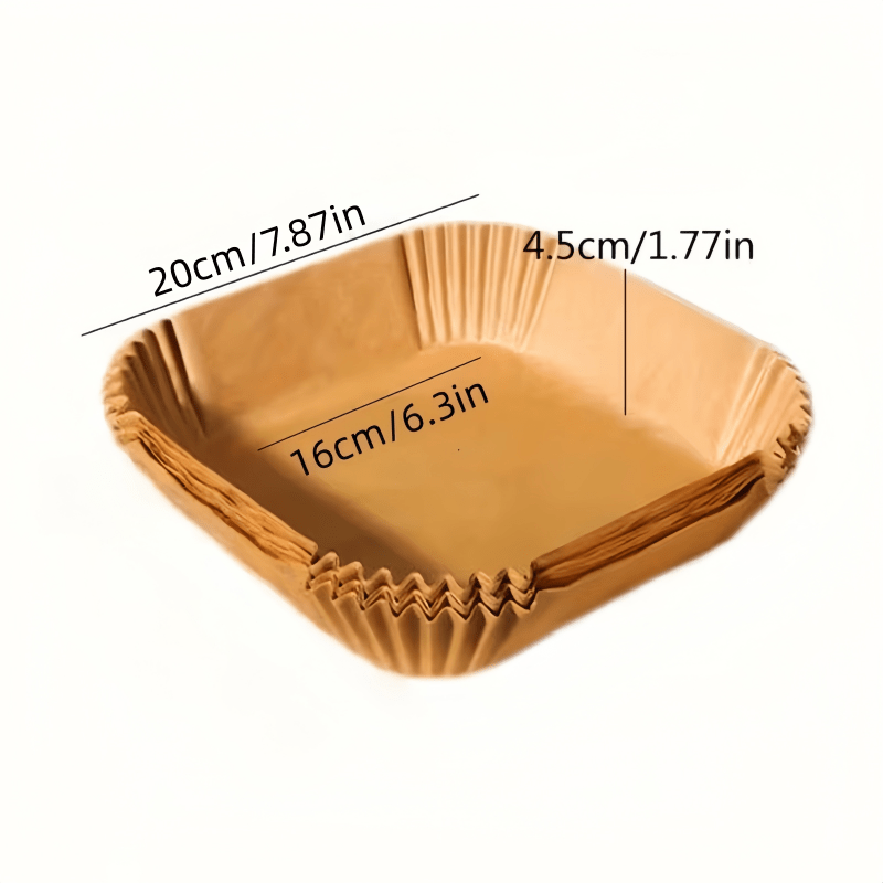 150pcs square air fryer liner paper disposable non stick oil