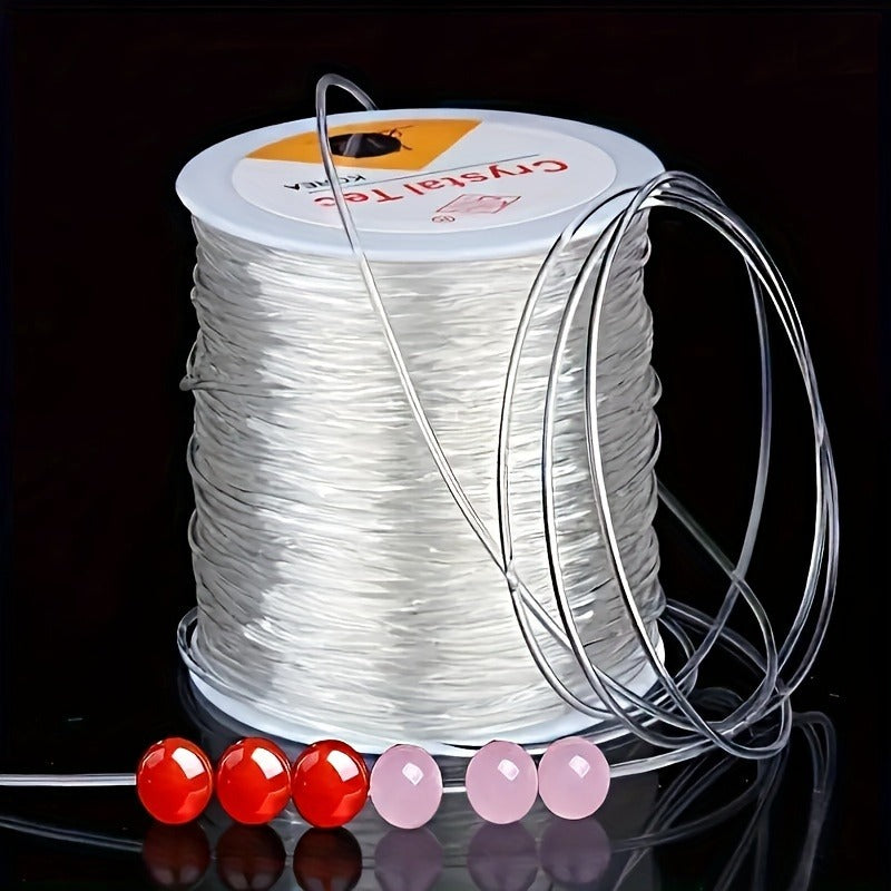 1 roll clear elastic nylon string stretchy beading cord